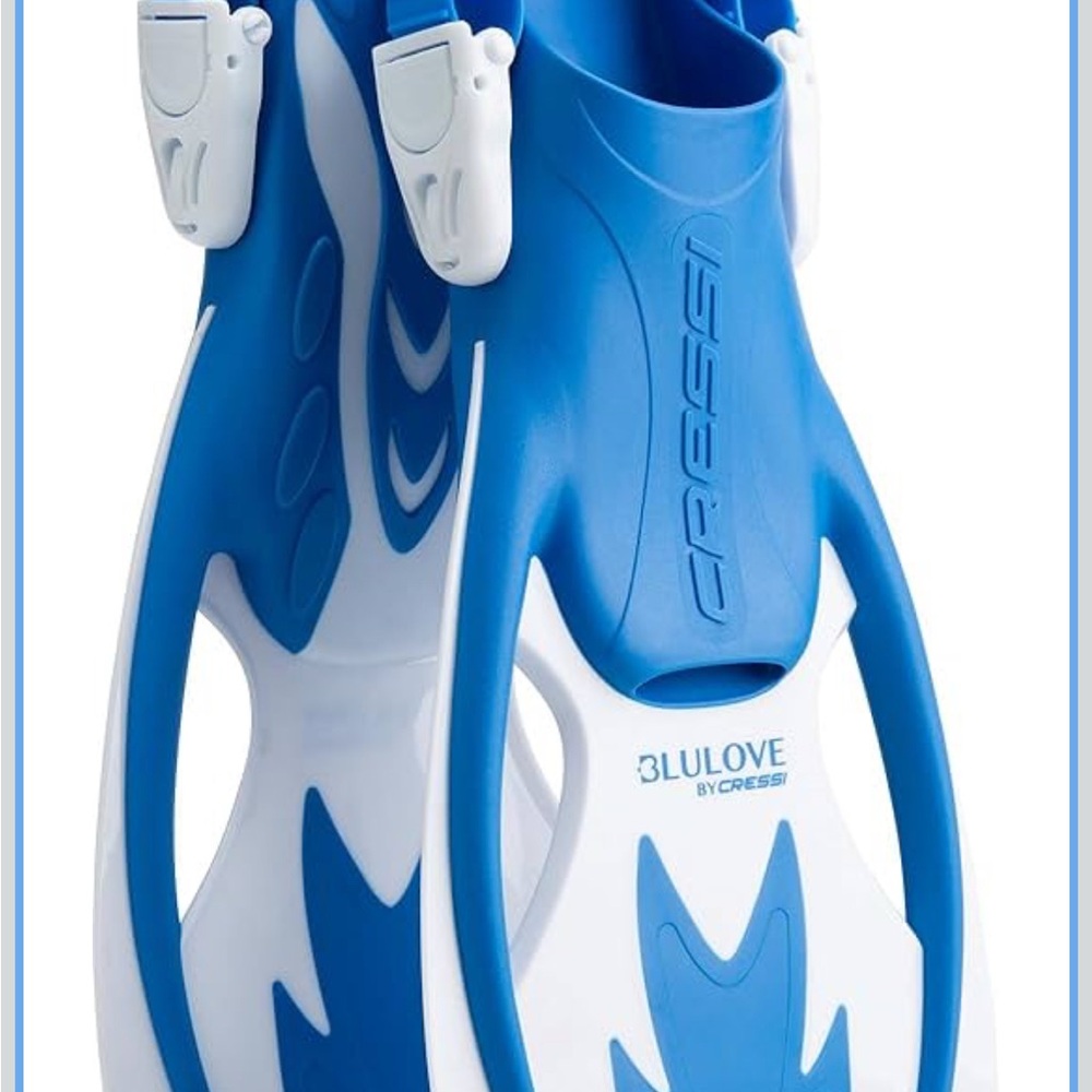 Cressi Kids Swim Fins - Blue and White
